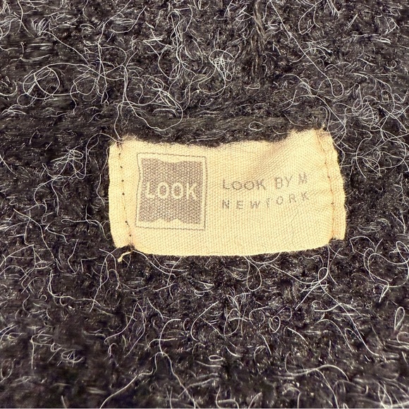 ANTHROPOLOGIE x LOOK BY M One Size O/S Wool Blend Longline Hooded Cardigan Black - Picture 6 of 9